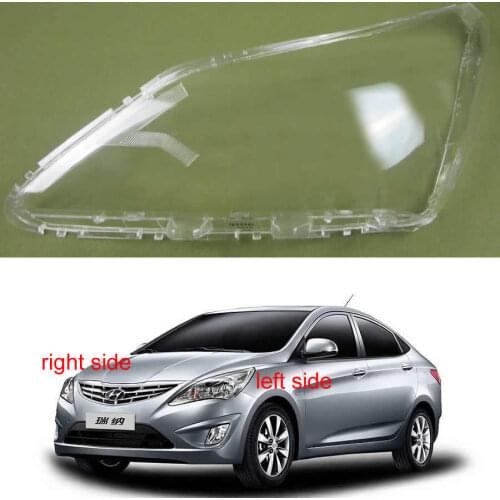For Hyundai Verna Solaris 2014 2015 2016 Headlight Cover Transparent Lampshade Headlight Shell Headlamp Glass Mask