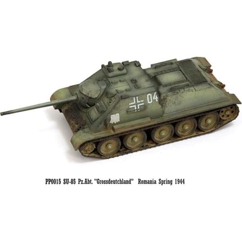 1:72 Scale PP0015 Tank 1944 Romania Su 85 Anti-Tank Vehicle SU-85 Germany Tank Model Toy for Collection Gift Collectible Display