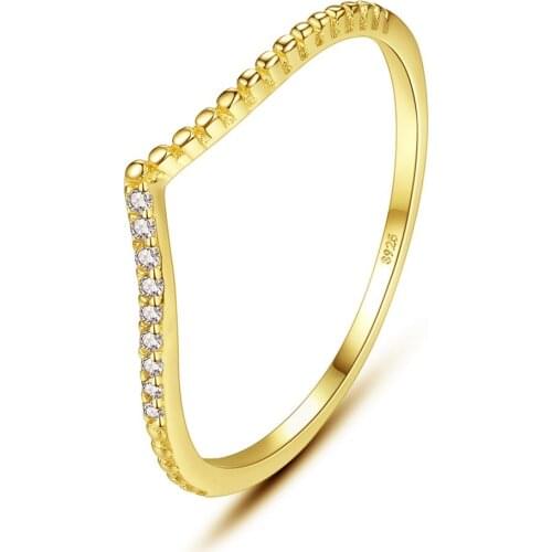V-shape 14K Ring Thomas Style Glam Fashion Good Zirconia Jewerly For Women,2021 Ts Gift In 925 Sterling Silver,Super Deals