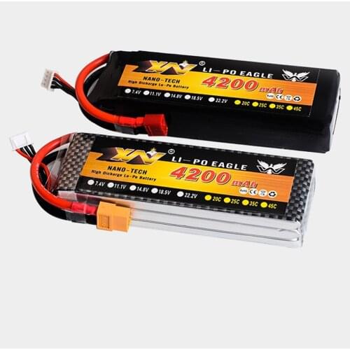 1pcs Original Lipo Battery 11.1V 4200Mah 25C 3S MAX 40C T/XT60 Plug for 1:10 RC Car Rc Boat Airplane