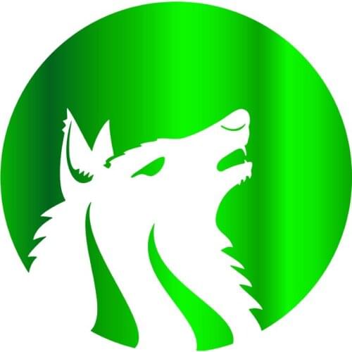 12X12CM Wolf In The Moonlight Decor Body Of Car Vinyl Decal Car Sticker Creative Cartoon Animal Car Decal for Car Decoration