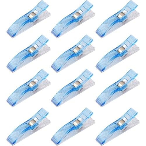 20 PCS Clear Storage Clips Sewing Craft Quilt Binding Plastic Clips Clamps Pack