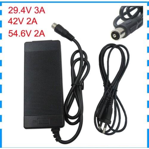 24V Ebike Charger Output 29.4V 2A Li ion Charger XLRM port use for 7S 24V Lithium Electric Bicycle battery pack