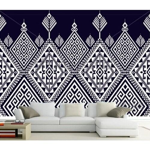 The custom 3D murals,abstract ethnic geometric pattern design papel de parede,living room sofa TV wall bedroom wall paper
