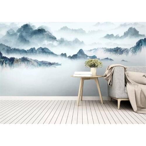 Beibehang Custom 3d wallpaper Abstract nature ink landscape painting background wall bedroom decoration mural 3d wallpaper