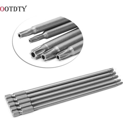 5 Pcs/Set 150mm T10-T30 Long Magnetic Torx Electric Screwdriver Drill Bits Kit Screwdrivers Tools