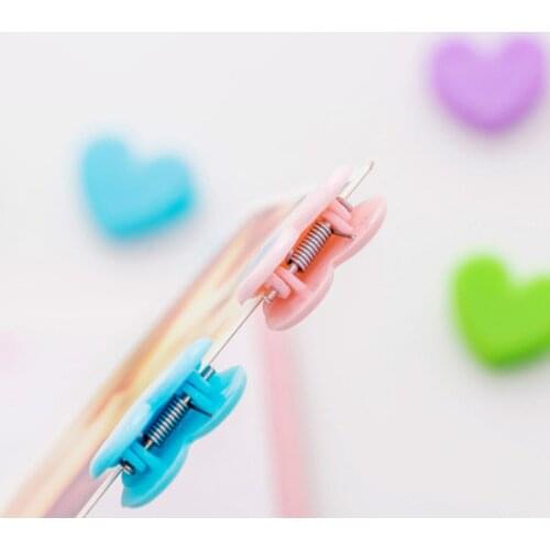5 pcs Mini Love Heart Pegs Clothespin DIY Sewing Clip Multicolor Plastic Clothing Patchwork Garment Clip