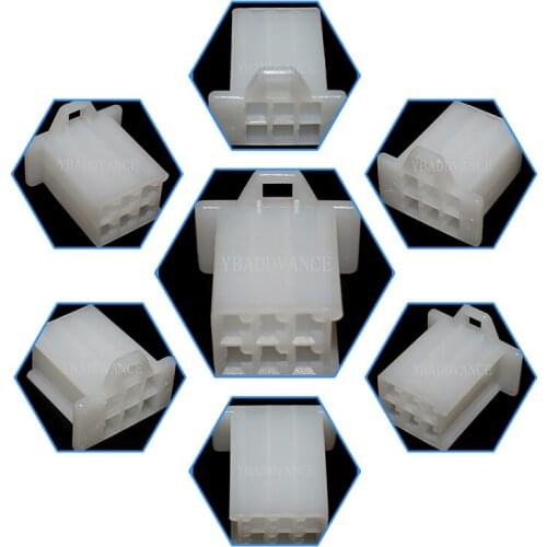 6 pin female automotive electrical nylon plug and terminals