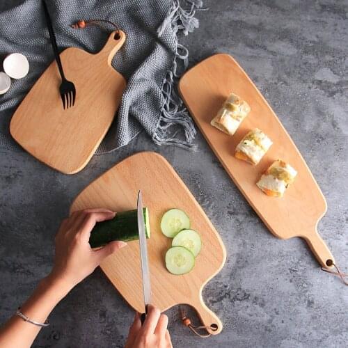 Beech Bread Pizza Cutting Board Japanese Sushi Fruit Dessert Wood