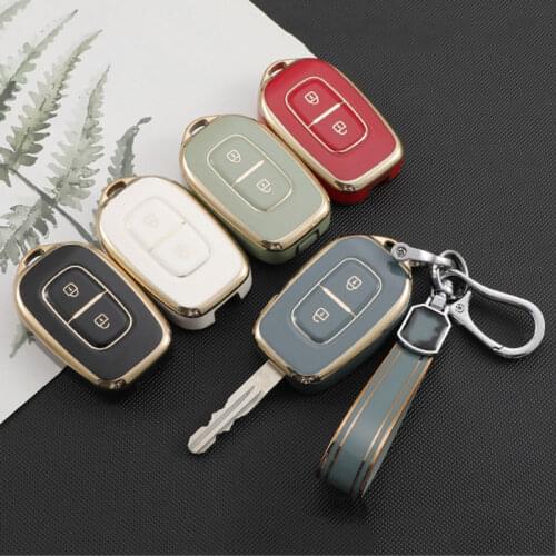 2 Button TPU Car Remote Key Fob Cover Case For Renault Kwid Traffic Symbol For Dacia Sandero Logan Duster 2016 2017 2018 Shell