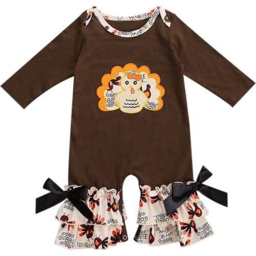 0-12M Baby Girl Rompers Newborn Infant Baby Girls Cartoon Printed Long Sleeve Jumpsuit Playsuit Autumn Baby Costumes