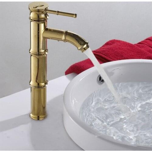 European home improvement building materials gold-plated washbasin faucet basin hot and cold bathroom seat single single hole ba