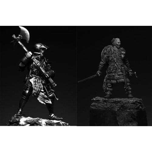Fantasy 1/32 Scale Duel Warrior 2 People Miniatures Unpainted DIY Assembling Static 54 MM Figure Resin GK Model Kits Collection