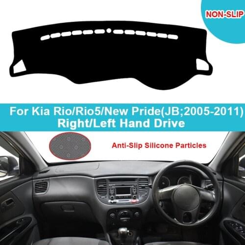 Flannel Suede Polyester Car Dashboard Cover Dash Mat For Kia Rio Rio5 New Pride JB 2005-2011 Dashmat Carpet Cape Protector