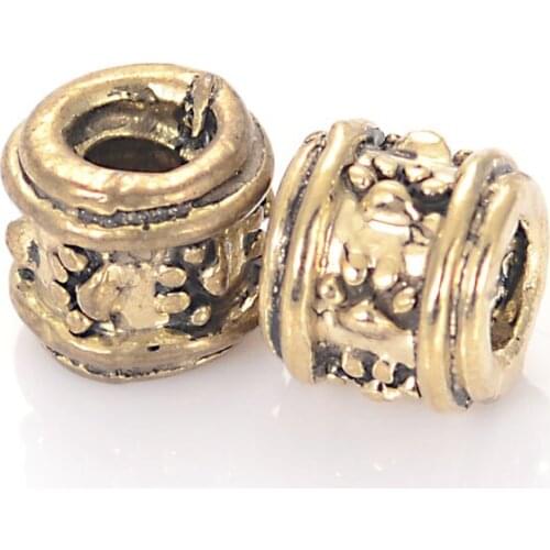 Miasol Antique Gold Color Plated Foot Point Large Hole Spacers Beads Charm For Diy Charm Bracelet Troll Bracelet Making