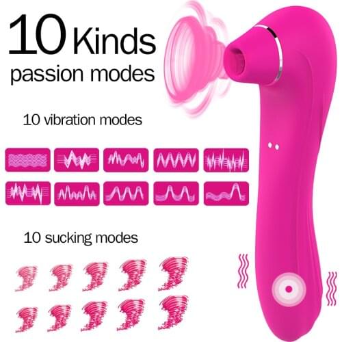 Multi-frequency double-headed blowing and sucking massage AV stick G spot vibrator masturbation device sex toys for women