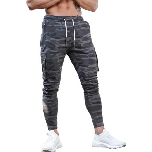 2021Spring and Autumn New Mens Casual Pants Sports Fitness Overalls Mens Camouflage Fitness Trousers Streetwear Men Clothing