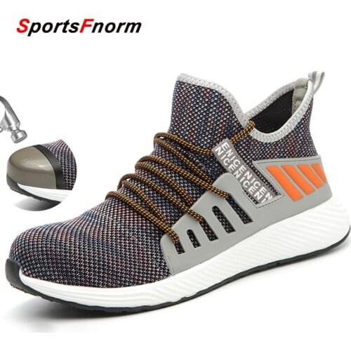 2020 Work Safety Shoes Mens Sneakers Ultra-light Soft Bottom Men Breathable Anti-smashing Indestructible Protective Work Boots