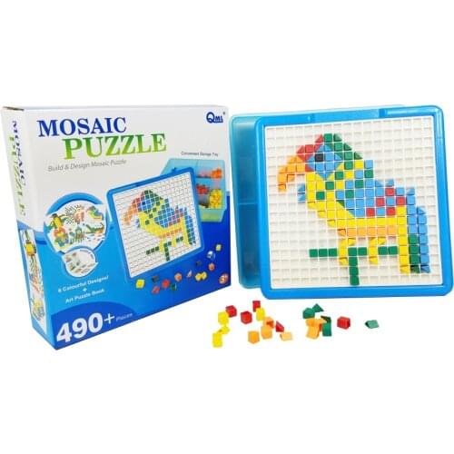 Mosaic Puzzle Pegboard Jigsaw Peg Puzzle Building Kits Game for Kids Kindergarten Intellect Education Toys (490 Pieces) for Kid
