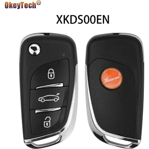 OkeyTech 3 Buttons Xhorse VVDI Wire Remote Car Key PN:XKDS00EN For Volkswagen DS Type For MINI Key Tool/VVDI2 English Version