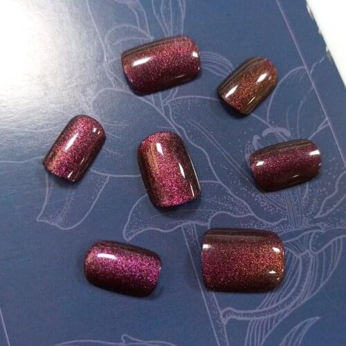 24pcs Nail Patch Glue Type Square Head Fashion Manicure Patch False Nails Save Time Gifts for Girls Nail Art