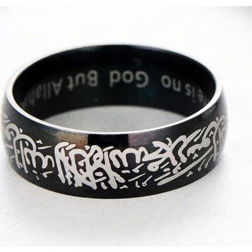 Scripture Ring Men 2021 Hot Sale Scripture Letter Ring Titanium Steel Ring Stylish Wild Ring For Cool Guy Party Hand Jewelry