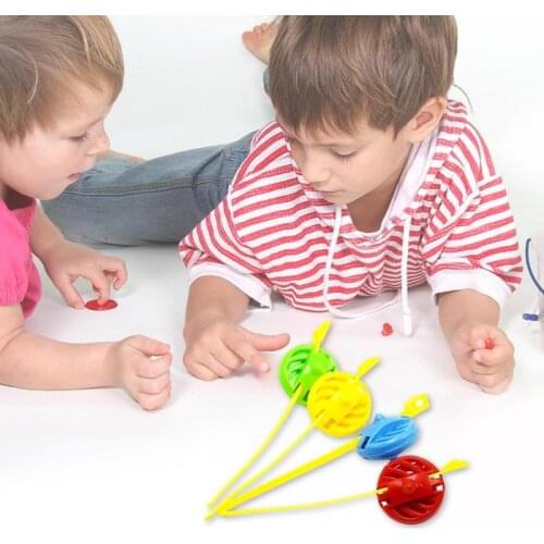 Plastic Pull Rotary Gyro Spinning Top Gyroscopic UFO Plastic Pull Rotary Gyro Spinning Top Fighting Gyroscopic DIY Twist Toys