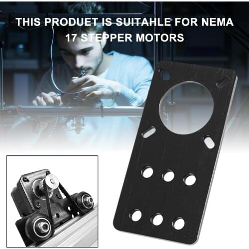 For NEMA 17 Motor Mount Plate Anodized Aluminum Stepper Motor 3D Printer Accessories Builds Parts Office Electronics Equipment