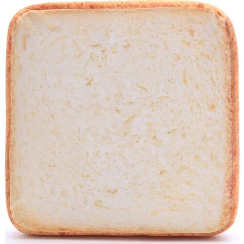 40*40CM Creative Toasted Bread Pillow Plush Toy Soft White Bread Cushion Kids Birthday Gift Home Bakery Shop Decoration