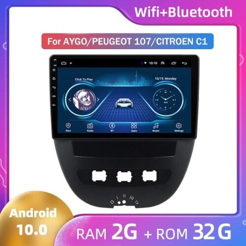 Hot Car Radio MP5 Multimedia Video Player Mirror Link for Peugeot 107 Citroen C1 Toyota Aygo Large Screen Android GPS Navigator