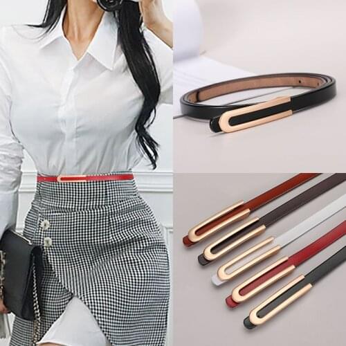 Fashion Genuine Leather Women Belt Fine Metal Belt Buckle Designer Waistband Female Luxury High Quality Brand Jeans Belt Lady