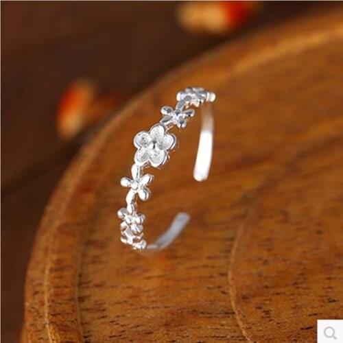 Punk Vintage Flowers Ring For Women Men Adjustable Size Geometric Rings Exquisite Creative Jewelry Wholesale