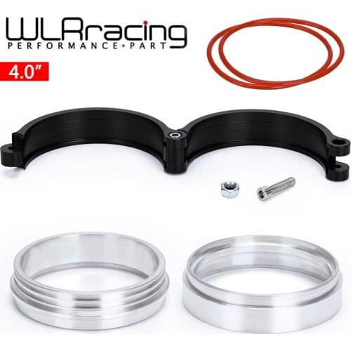 WLR - 102mm Exhaust V-band Clamp w Flange System Assenbly Anodized Clamp For 4" OD Turbo Dump Pipe WLR-VCE05