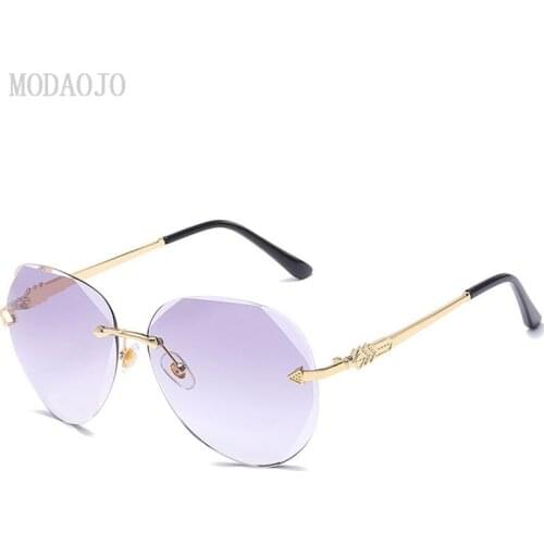 Sunglasses Women Luxury Sunglases Sun Glasses For Womens Oversized Woman Sunglass Trendy Rimless Designer Sunglasses 6C5J22