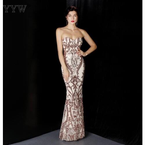 Sexy Sequin Sleeveless Evening Dress Party Dress Robe De Soiree Vestidos De Fiesta De Noche 2020 Prom Dress Women Dress