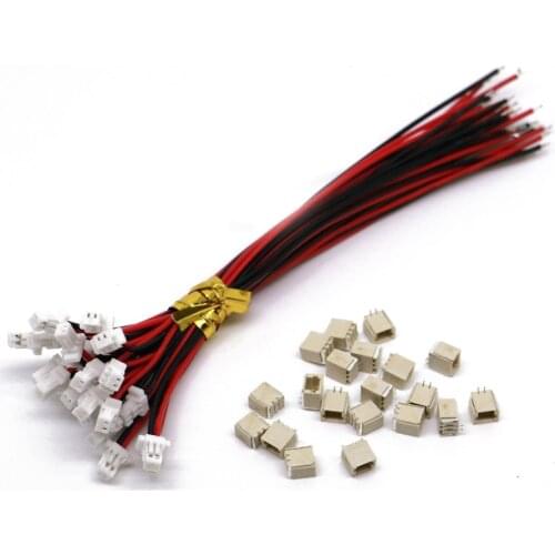 10 Sets Mini Micro Sh 1.0 Jst 2-Pin Connector Plug Male With 100Mm Cable & Female