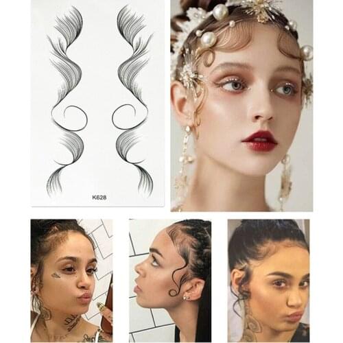 10 Styles Fashion Hair Tattoo Stickers Creating The Seriously Real Baby Hairs For You Hairline Sticker DIY Hairstyling Hair
