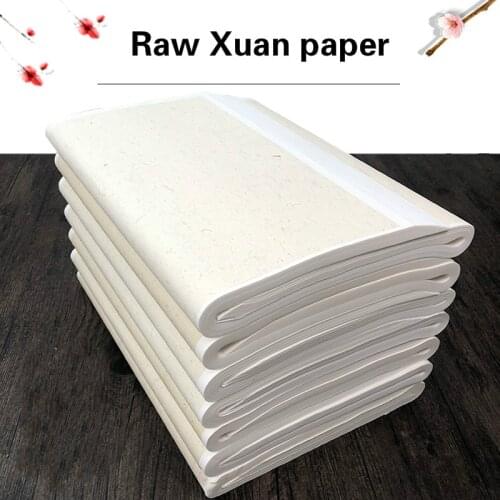 100 Sheets Rice Paper Chinese Calligraphy Brush Ink Writing Sumi Papers Xuan Paper for Beginner Calligraphy Brush Practice Set