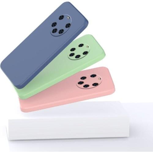 100pcs/Lot Liquid Silicone Square Phone Case For Huawei P30 P40 P50 Lite Mate 20 30 40 Pro+ Plus Full Camera Protector