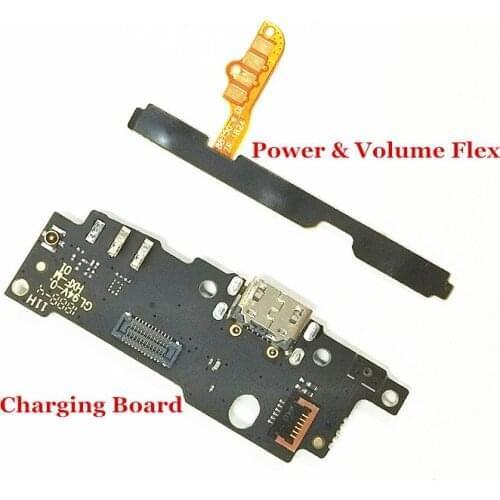 10x Power & Volume Flex Cable + Dock Connector Micro USB Charger Charging Port Flex Cable For Motorola Moto E5 Play Go
