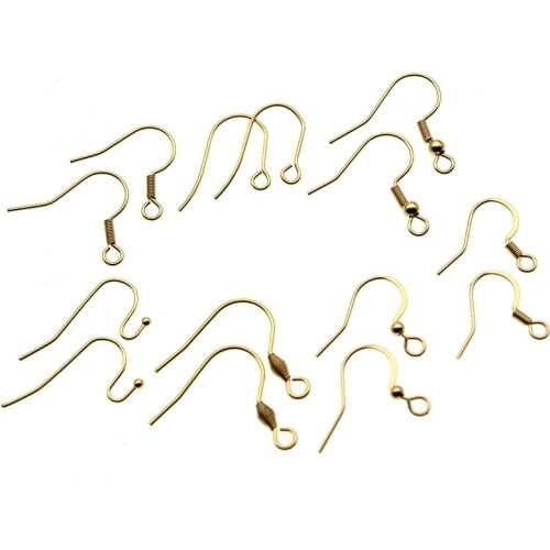 50pcs Stainless Steel Earring Hooks Jewelry Findings Components Earrings Wire Clasps for Jewelry Making DIY Earwire Supplies
