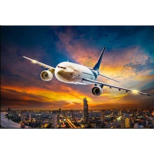 5D DIY squareround Diamond Painting airplane Cross Stitch Diamond Embroidery Pattern Rhinestone home decor