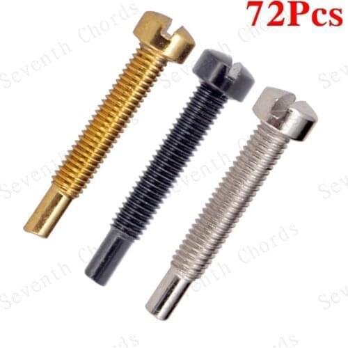 72 Pcs Electric Guitar Humbucker Pickup Polepiece Screws For LP GB Style Guitar Pickup Cover
