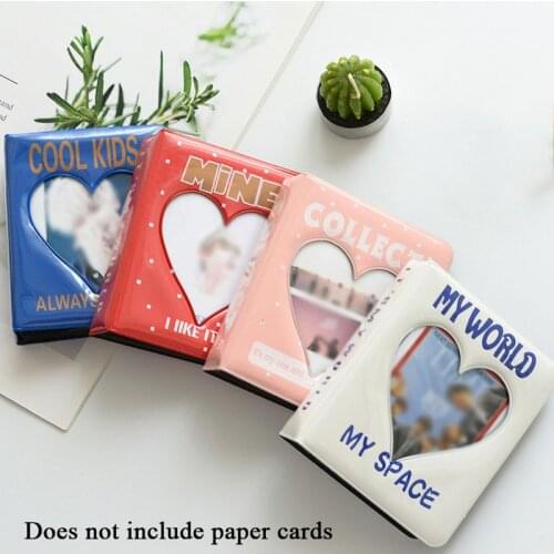 3 Inches photo album Scrapbook for photos album for sliders nails Business Card Bag Photo Album Hollow Love Model photo Holder