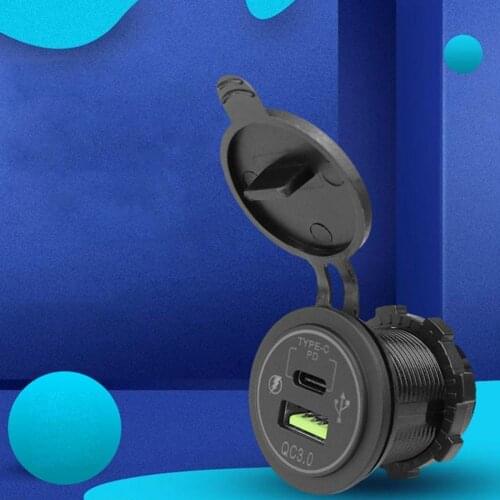 Car Charger Aperture Display Dual Port Output TYPE-C Over Discharge Protection Fast Car Adapter for iPad Starting Systems