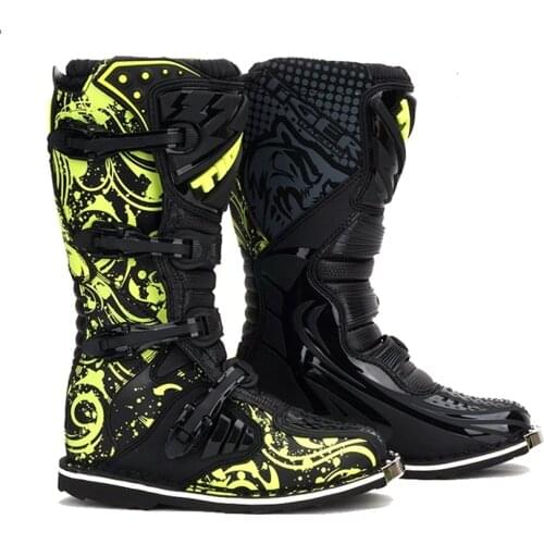 Free shipping 1pair Motorbike Sports Racing Track Road Leather Technical Microfiber Cross-country Motorcycle Boots Shoes