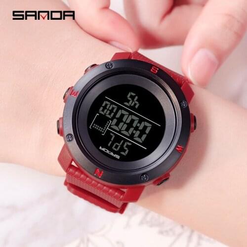 SANDA Top White Women Sports Watches Women Waterproof Ladies Jelly Watches Rosegold Swimming reloj mujer relogio feminino 362