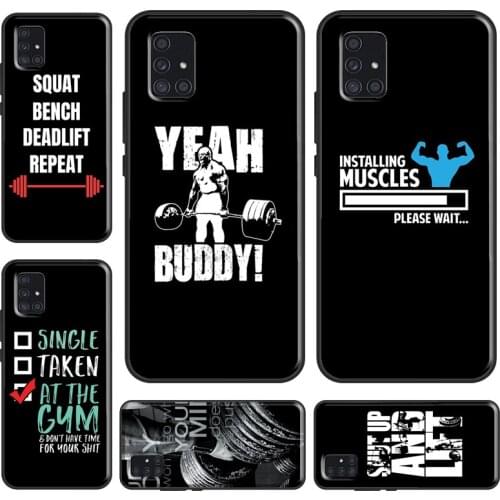 Bodybuilding Gym Fitness Quotes Case For Samsung A32 A52 A72 A12 A42 A21S A20e A10 A20S A40 A50 A70 A11 A51 A71 A31 Coque