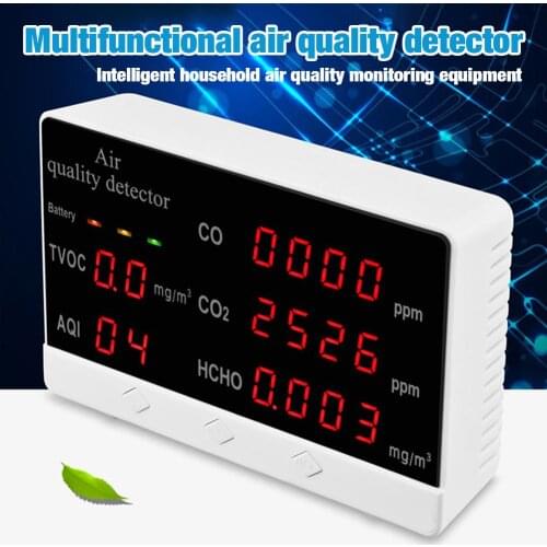 Digital Indoor/Outdoor CO/HCHO/TVOC Tester AQI CO2 Meter Air Quality Monitor Detector Multifunctional Household Gas Analyzer