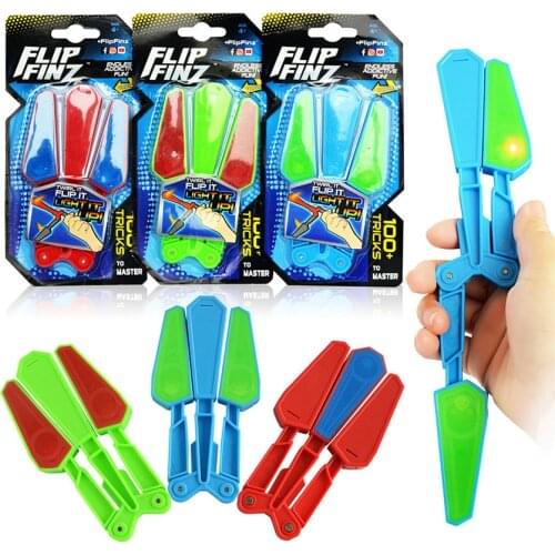 Children Flip Butterfly Knife Flipper Toys Master Light Up Finz Endless Addictive Fun Twirl It With LED Antistress Toy